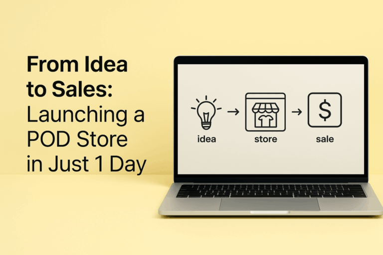 From Idea to Sales: Launching a POD Store in Just 1 Day