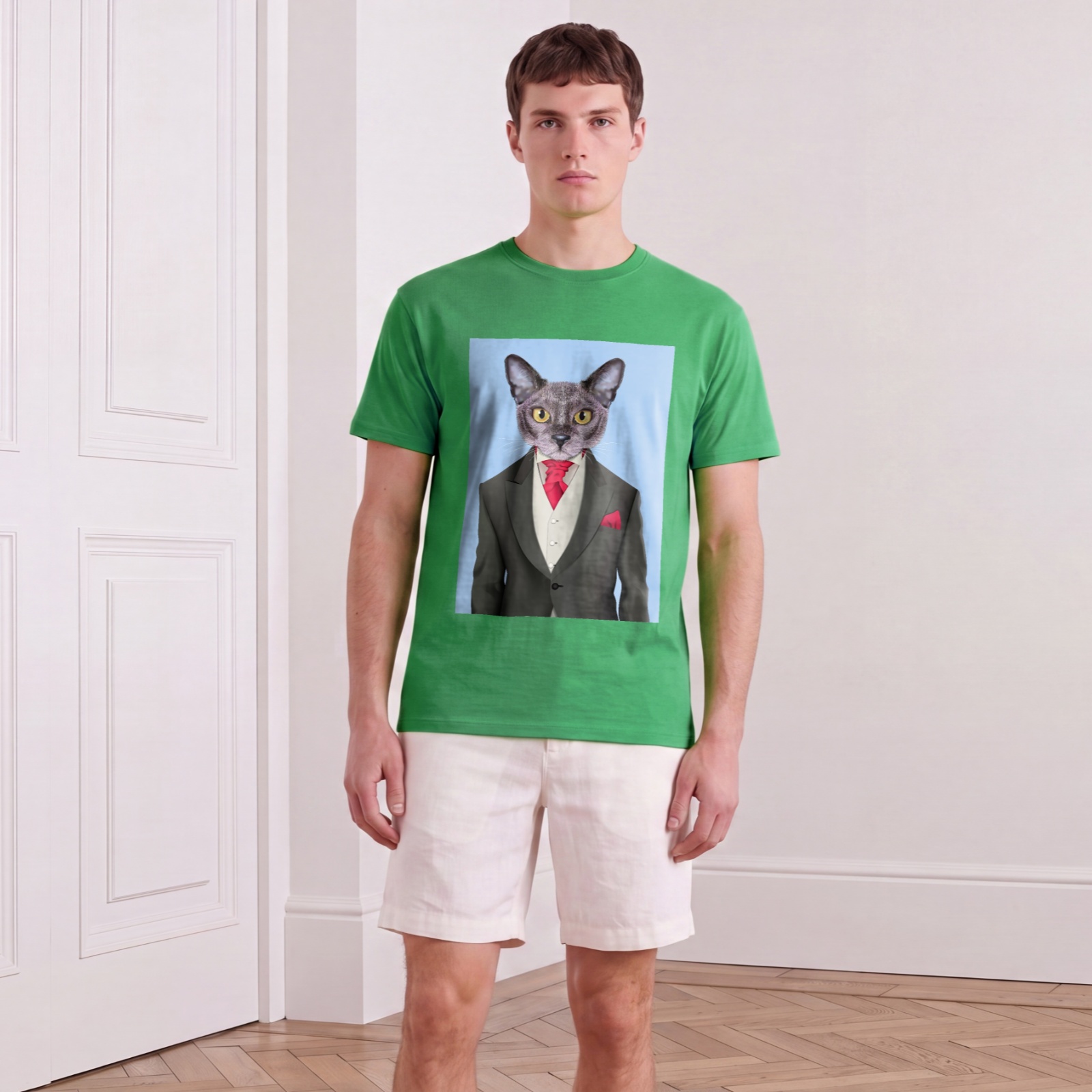T-shirt mockup with print